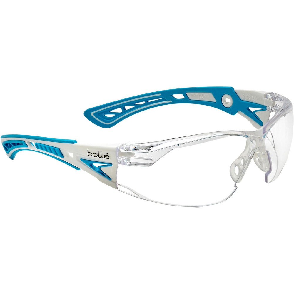 Safety Glasses: Anti-Fog & Anti-Scratch, Polyurethane, Clear Lenses, Wrap Around