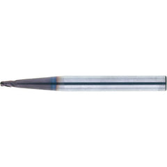 Tapered End Mill: 5 deg Angle per Side, 2.00 mm Small Dia, 4.00 mm LOC, 4 Flute, Ball End