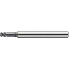 Corner Radius End Mill: 1/4" Dia, 3/8" LOC, 0.0591" Radius, 4 Flute, Solid Carbide