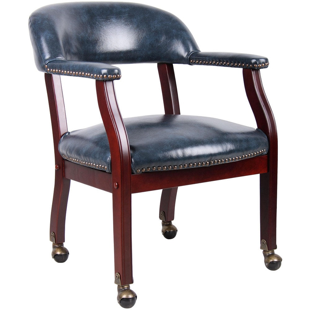 Captain's Guest Chair with Caster: 31" High, 24" Wide, 26" Deep