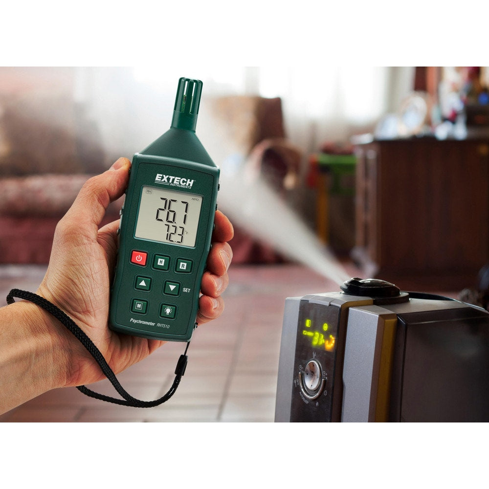 Thermometer/Hygrometers & Barometers; Product Type: Thermo-Hygrometer, Psychrometer; Probe Type: Wireless Sensor; Accuracy: ¬±4%; Dew Point Accuracy: 0.1¬∞; Power Source: Battery; Number Of Batteries: 3; Battery Size: AAA