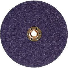 Fiber Disc:  7" Disc Dia, Quick Change TN, 36 Grit, Premium Ceramic Alumina