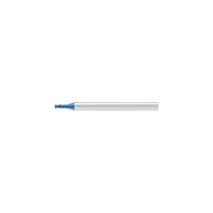 Ball End Mill: 0.30 mm Dia, 0.24 mm LOC, 2 Flute, Solid Carbide