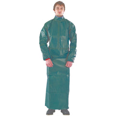 Disposable & Chemical-Resistant Apron:  Size  Small,  67" Length,  0.3400 mil Thick,  Green