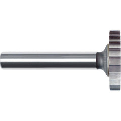 Woodruff Keyseat Cutter: 2-3/4" Cut Dia, 3/16" Cut Width, 3/4" Shank Dia, Straight Tooth