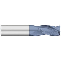 Corner Radius End Mill: 3/16" Dia, 5/8" LOC, 0.0100" Radius, 3 Flute, Solid Carbide