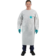 Disposable & Chemical-Resistant Apron:  Size  5X-Large,  83" Length,  0.1600 mil Thick,  White