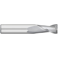 Corner Radius End Mill: 3/8" Dia, 1" LOC, 0.1250" Radius, 2 Flute, Solid Carbide