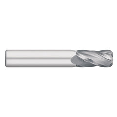 Corner Radius End Mill: 3/4" Dia, 1-1/2" LOC, 0.0600" Radius, 4 Flute, Solid Carbide