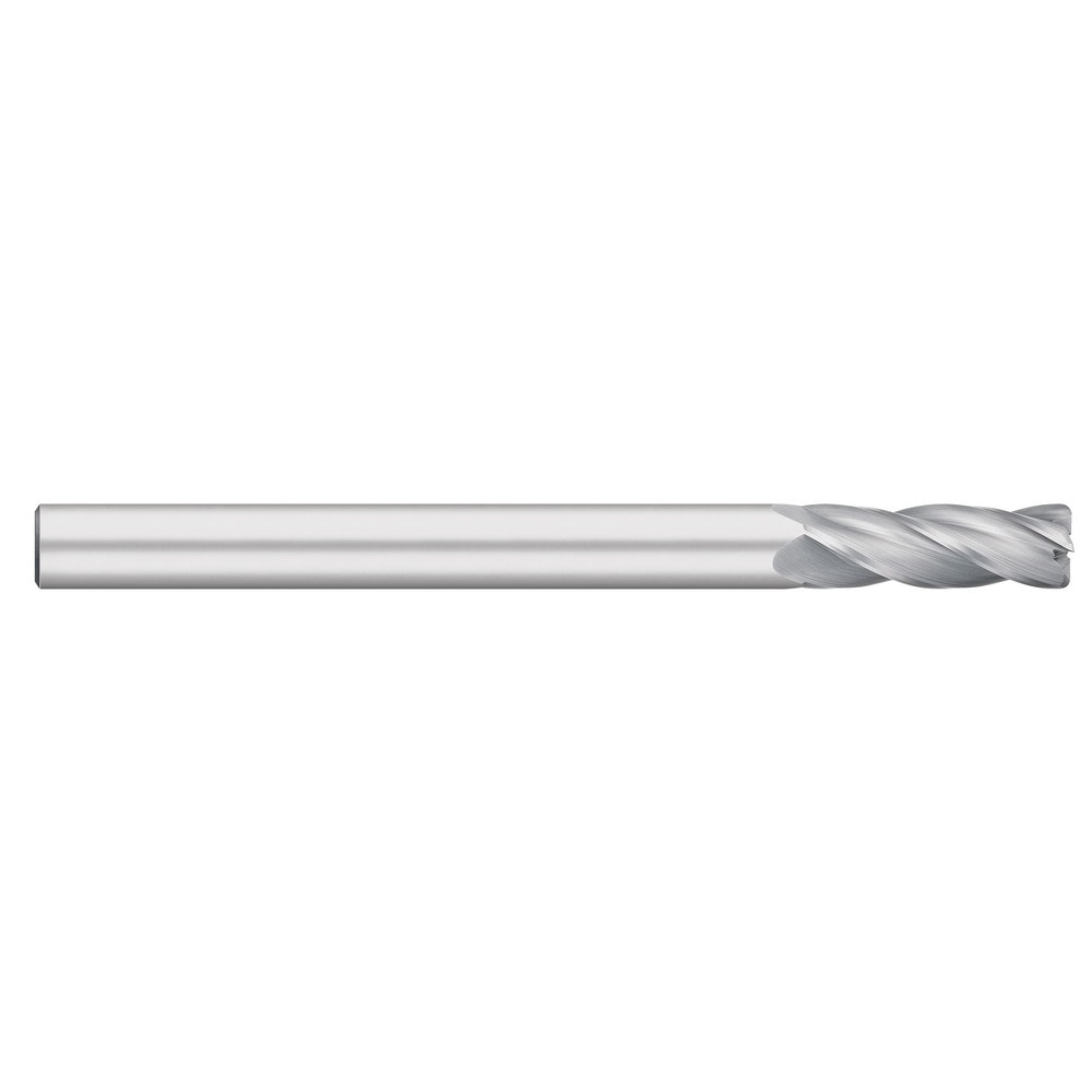 Corner Radius End Mill: 1" Dia, 4" LOC, 0.0300" Radius, 4 Flute, Solid Carbide