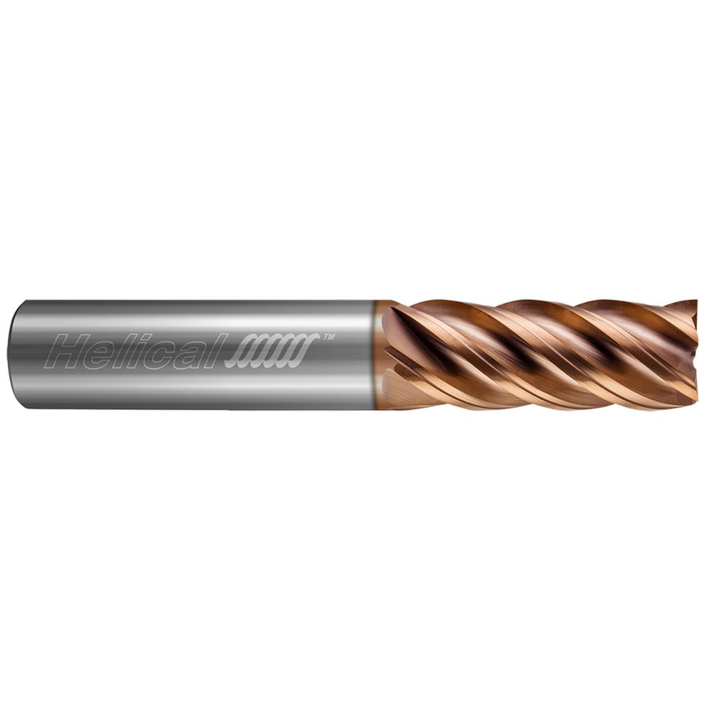 Square End Mill: 1/2" Dia, 2" LOC, 5 Flute, Solid Carbide