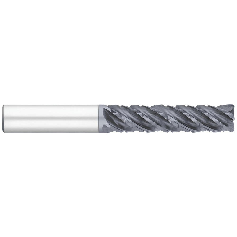 Corner Radius End Mill: 1" Dia, 2-1/4" LOC, 0.0300" Radius, 5 Flute, Solid Carbide