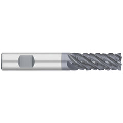 Corner Radius End Mill: 1" Dia, 2" LOC, 0.0600" Radius, 6 Flute, Solid Carbide