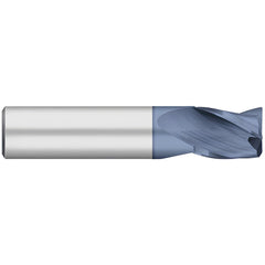 Corner Radius End Mill: 1/8" Dia, 1/4" LOC, 0.0300" Radius, 3 Flute, Solid Carbide