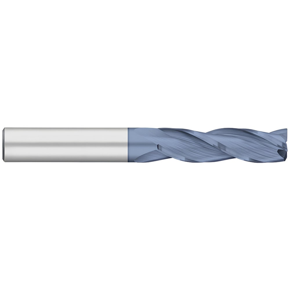 Corner Radius End Mill: 1/4" Dia, 1" LOC, 0.0300" Radius, 3 Flute, Solid Carbide