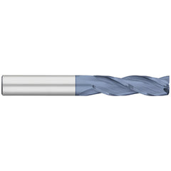 Corner Radius End Mill: 1/8" Dia, 3/4" LOC, 0.0150" Radius, 3 Flute, Solid Carbide