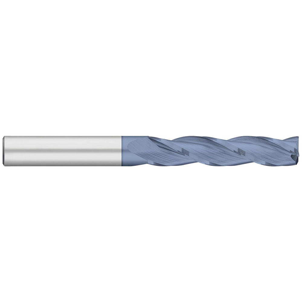 Corner Radius End Mill: 1/4" Dia, 1-1/2" LOC, 0.0600" Radius, 3 Flute, Solid Carbide