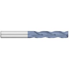 Corner Radius End Mill: 3/16" Dia, 1-1/8" LOC, 0.50 mm Radius, 3 Flute, Solid Carbide