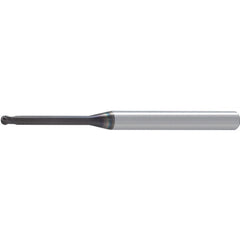 Ball End Mill: 0.20 mm Dia, 0.15 mm LOC, 2 Flute, Solid Carbide