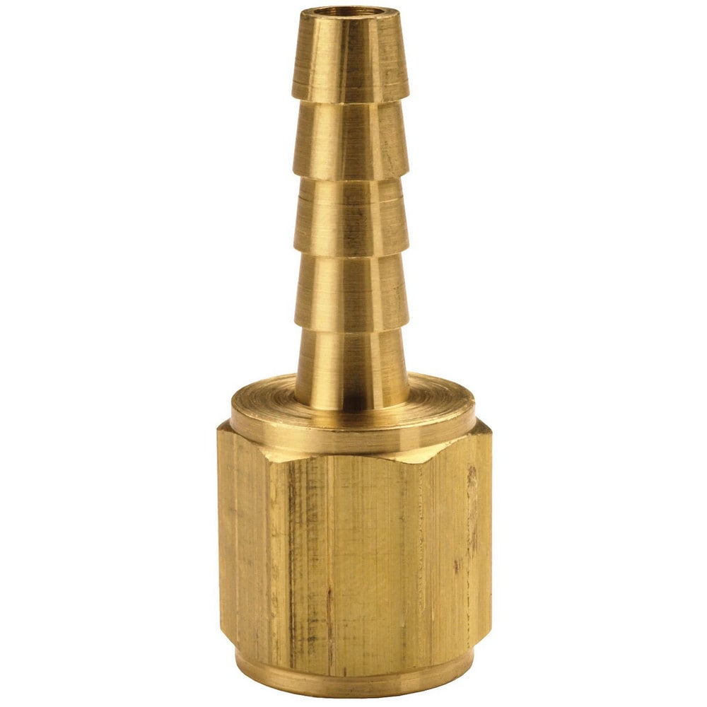 Barbed Hose Fittings; Fitting Type: Hose Barb Insert; Material: Brass; Thread Standard: NPTF; Thread Size: 1/4; End Connection: Hose Barb x Female NPT; Hose Inside Diameter (Inch): 3/16; Hose Outside Diameter: 3/16