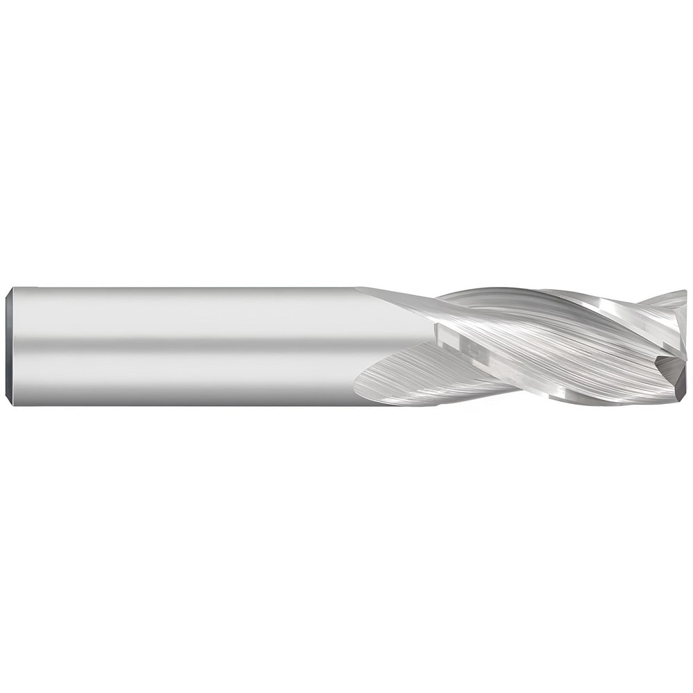 Corner Radius End Mill: 5/16" Dia, 13/16" LOC, 0.0300" Radius, 3 Flute, Solid Carbide