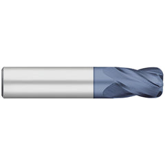 Corner Radius End Mill: 1/2" Dia, 5/8" LOC, 0.0100" Radius, 4 Flute, Solid Carbide