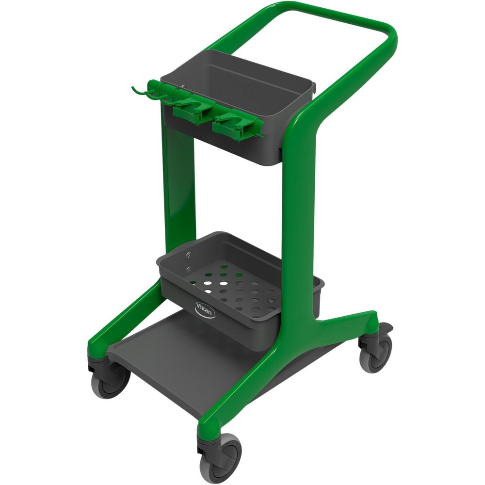 Janitor Carts & Caddies; Material: Polypropylene, Stainless Steel, Brass, TPE Rubber; Cart Material: Polypropylene, Stainless Steel, Metal; Depth (Inch): 30-45/64; Load Capacity: 70 lb