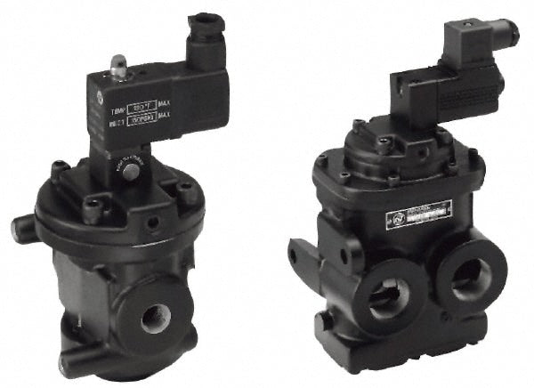 Mechanically Operated Valve: Poppet, Solenoid Actuator, 1/4" Inlet