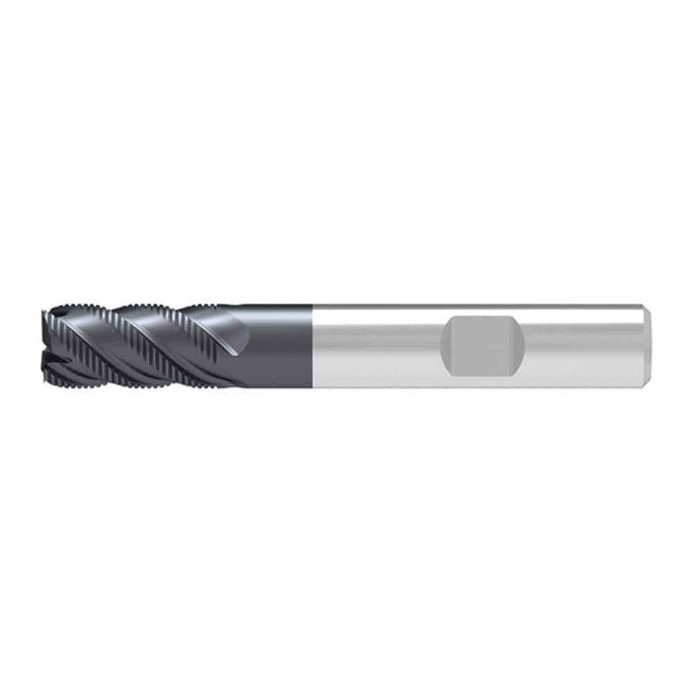 Corner Chamfer End Mill: 6.00 mm Dia, 13.00 mm LOC, 4 Flute, 0.50 mm Chamfer Width, Solid Carbide