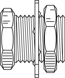 Compression Tube Anchor Coupling: 1/8-27, 1/8" Tube OD