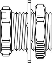 Compression Tube Anchor Coupling: 1/4-18, 1/4" Tube OD