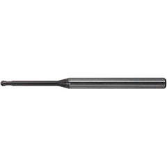 Ball End Mill: 5.00 mm Dia, 4.00 mm LOC, 2 Flute, Solid Carbide