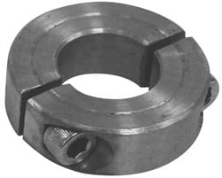 Shaft Collar: Clamp, 0.438" Bore Dia, 15/16" OD, Steel