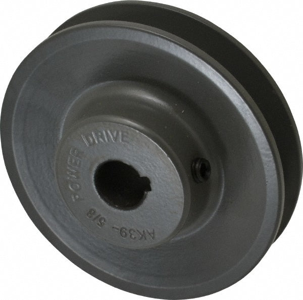 5/8" Bore Diam, 3-3/4" OD, Finished Bore Single Groove Sheave