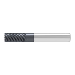 Corner Chamfer End Mill: 12.00 mm Dia, 32.00 mm LOC, 9 Flute, 0.08 mm Chamfer Width, Solid Carbide