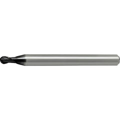 Ball End Mill: 5.00 mm Dia, 5.00 mm LOC, 2 Flute, Solid Carbide