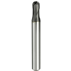 Ball End Mill: 5.00 mm Dia, 5.00 mm LOC, 2 Flute, Solid Carbide