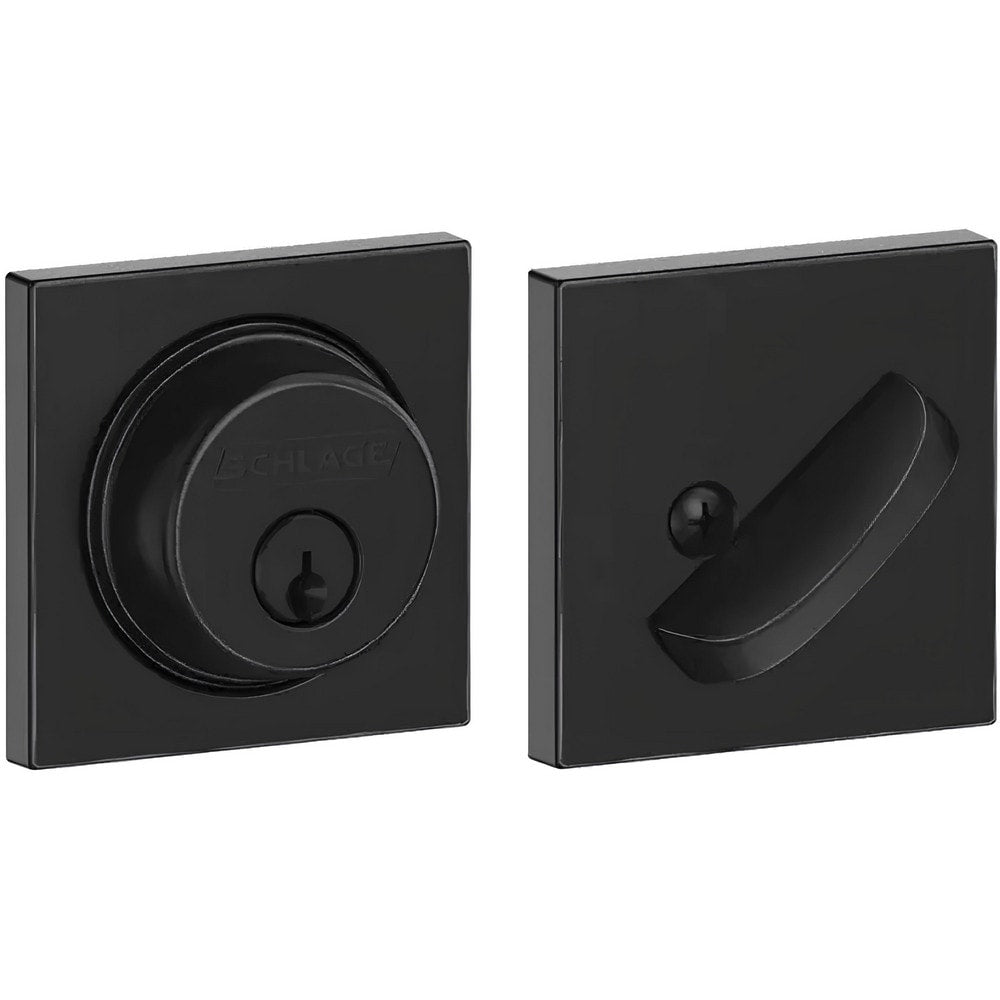 Deadbolts; Deadbolt Type: Deadbolt; Lock Type: Single Cylinder; Key Type: Keyed Different; Mount Type: Through Hole; Material: Zinc; Minimum Door Thickness: 1.375 in; Maximum Door Thickness: 1.75; Finish: Matte Black