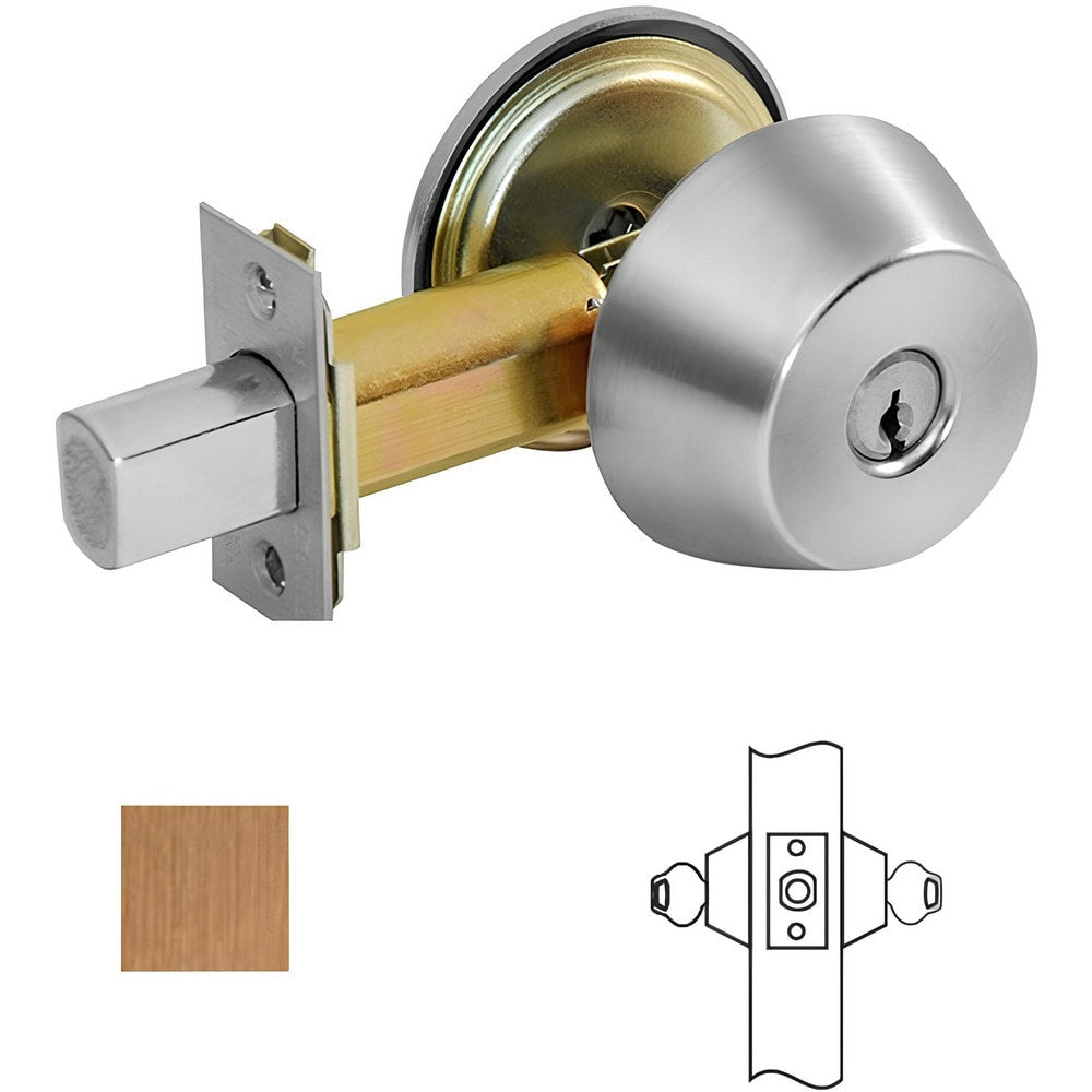 Deadbolts; Deadbolt Type: Deadbolt; Lock Type: Double Cylinder; Key Type: Keyed Different; Mount Type: Through Hole; Material: Steel; Minimum Door Thickness: 1.375 in; Maximum Door Thickness: 1.75; Finish: Oil Rubbed Dark Bronze