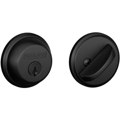 Deadbolts; Deadbolt Type: Deadbolt; Lock Type: Single Cylinder; Key Type: Keyed Different; Mount Type: Through Hole; Material: Zinc; Minimum Door Thickness: 1.375 in; Maximum Door Thickness: 1.75; Finish: Matte Black