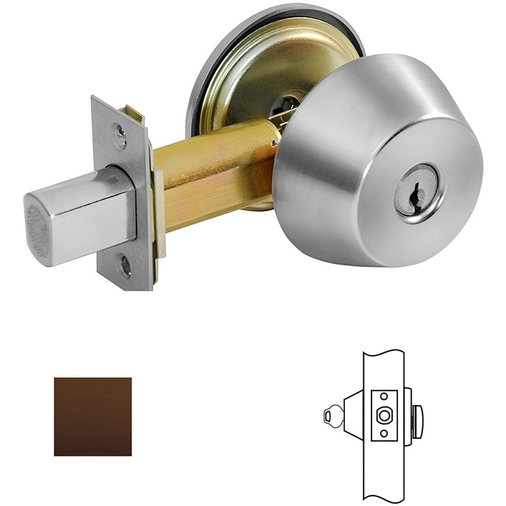 Deadbolts; Deadbolt Type: Deadbolt; Lock Type: Single Cylinder; Key Type: Keyed Different; Mount Type: Through Hole; Material: Steel; Minimum Door Thickness: 1.375 in; Maximum Door Thickness: 1.75; Finish: Oil Rubbed Dark Bronze