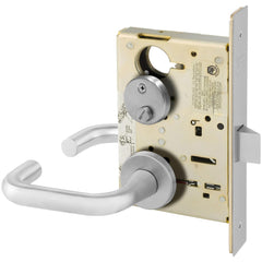 Lever Locksets; Lockset Type: Grade 1 Privacy Mortise Lock ; Key Type: Keyless; Back Set: 2-3/4; Cylinder Type: Keyless; Material: Cold Rolled Steel; Door Thickness: 1-3/4; Finish: Satin Chrome