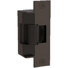 Electric Strikes; Product Type: Electric Door Strike; Type: Fail Safe/Fail Secure; Length (Inch): 4.88; Power Type: Electric; Width (Inch): 1; Strike Material: Stainless Steel; Door Frame Material: Hollow Metal & Wood; Finish/Coating: Dark Bronze; Facepla