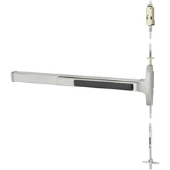 Vertical Bars; Type: Concealed Vertical Rod Exit Device; Rating: Fire Rated; Hand: Right Hand Reverse; Minimum Door Width: 30; Maximum Door Width: 36.000; Grade: 1; Material: Stainless Steel