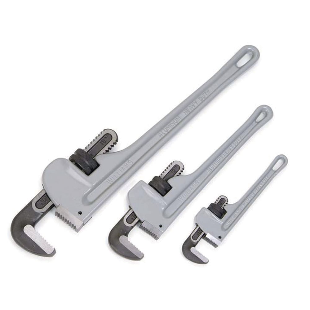 Wrench Sets; System Of Measurement: Inch & Metric; Size Range: 0 in - 2-1/2 in; Container Type: None; Wrench Size: 12", 8", 18"; Material: Aluminum