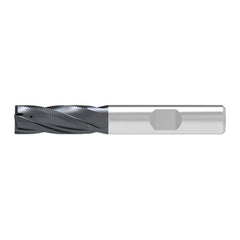 Corner Chamfer End Mill: 10.00 mm Dia, 22.00 mm LOC, 4 Flute, 0.60 mm Chamfer Width, Solid Carbide