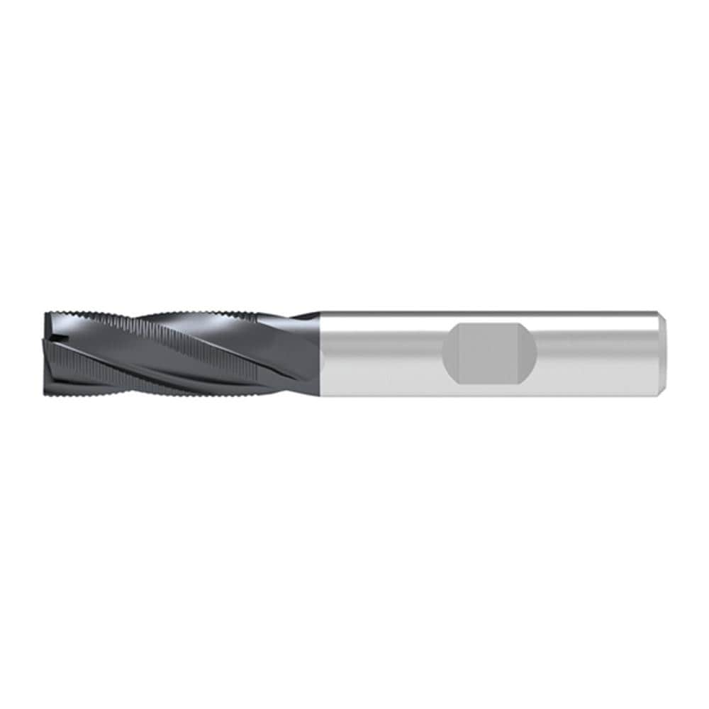 Corner Chamfer End Mill: 20.00 mm Dia, 38.00 mm LOC, 4 Flute, 0.60 mm Chamfer Width, Solid Carbide