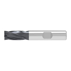 Corner Chamfer End Mill: 18.00 mm Dia, 19.00 mm LOC, 4 Flute, 0.60 mm Chamfer Width, Solid Carbide