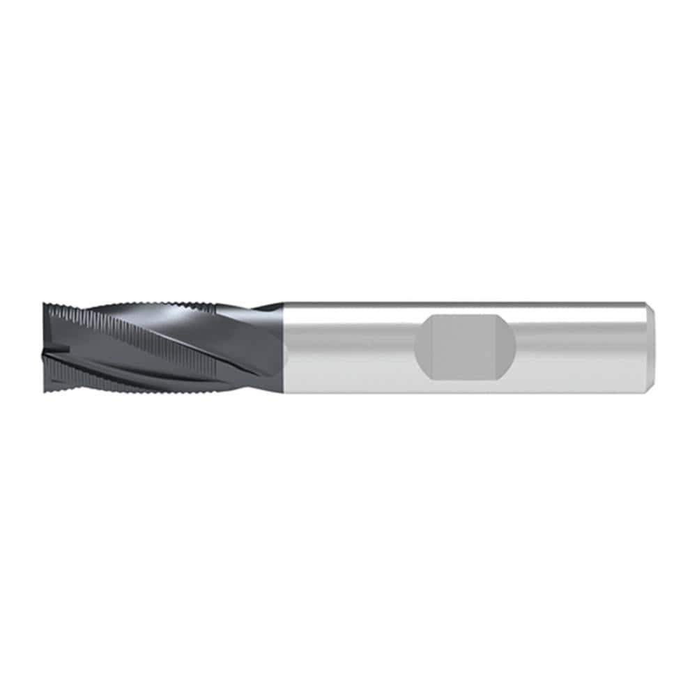 Corner Chamfer End Mill: 16.00 mm Dia, 19.00 mm LOC, 4 Flute, 0.60 mm Chamfer Width, Solid Carbide