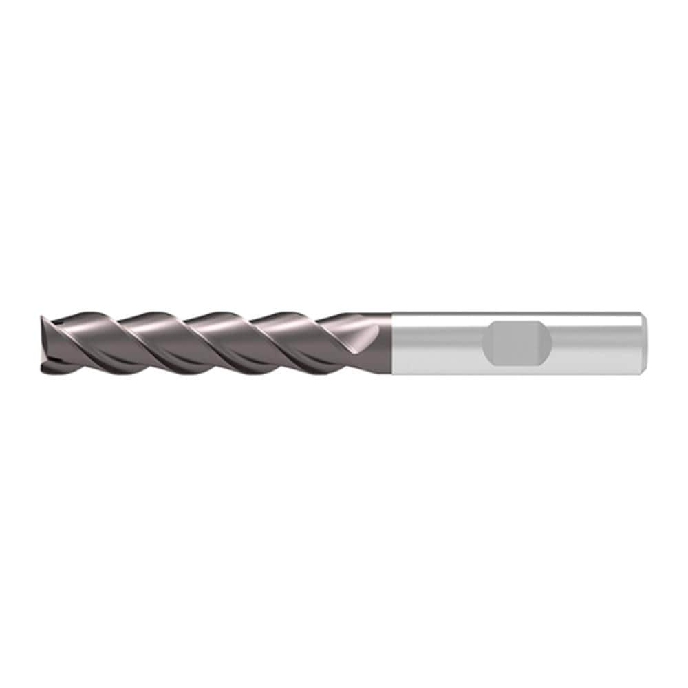 Corner Chamfer End Mill: 14.00 mm Dia, 53.00 mm LOC, 3 Flute, 0.15 mm Chamfer Width, Solid Carbide